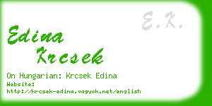 edina krcsek business card